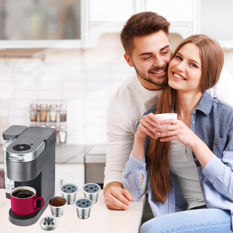 NOALTO Reusable K Cups for ke K Supreme | Refillable K cups with Adapter for ke K Supreme (Plus) Coffee Maker (4 pack) - Image 5